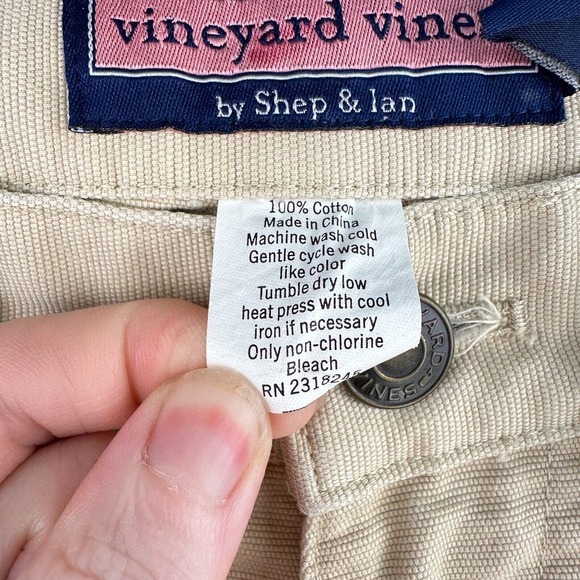 Vineyard Vines Chino Pants Mens 34x30 Tan 100% Cotton Straight Leg Mid Rise - Picture 10 of 10
